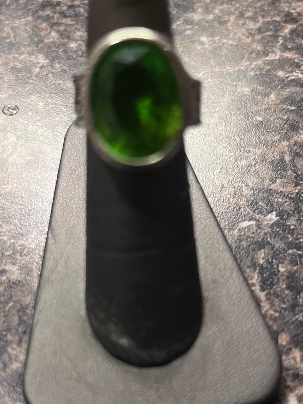 Green Stone Silver Ring - Elegant Women’s Accessory
